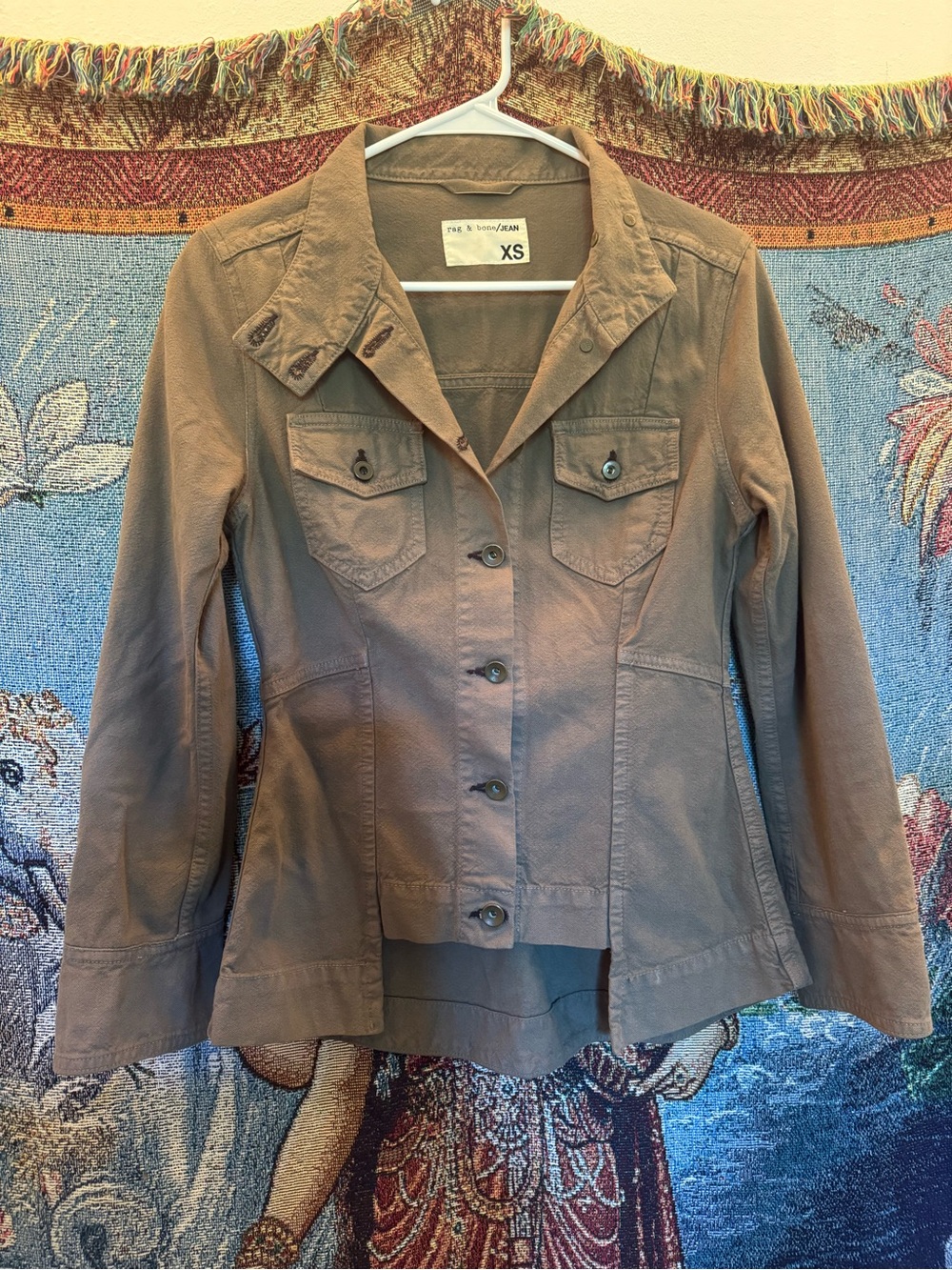 rag & bone Brown Utility Button-Front Jacket
